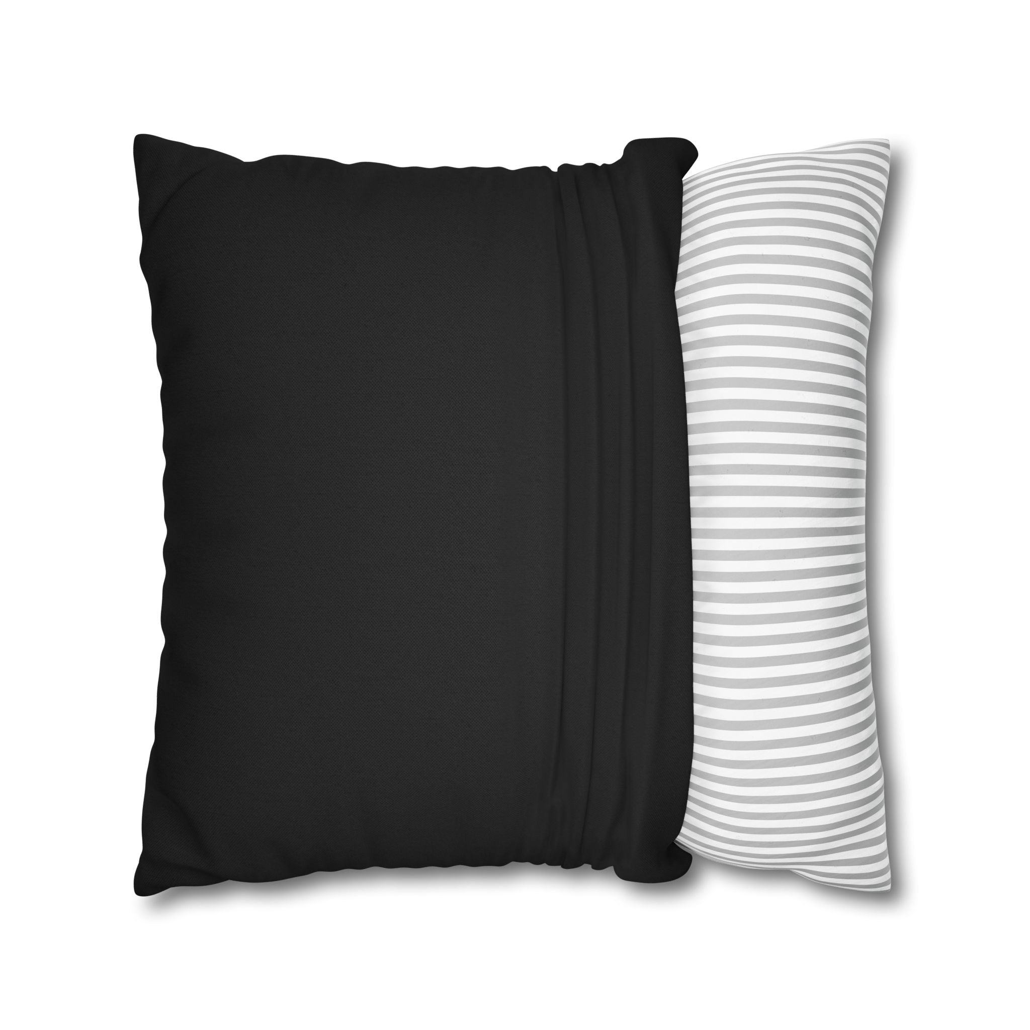 Black Shield Wing Accent Pillowcase — 'Genuine' Crest Pattern Decorative Throw Pillow
