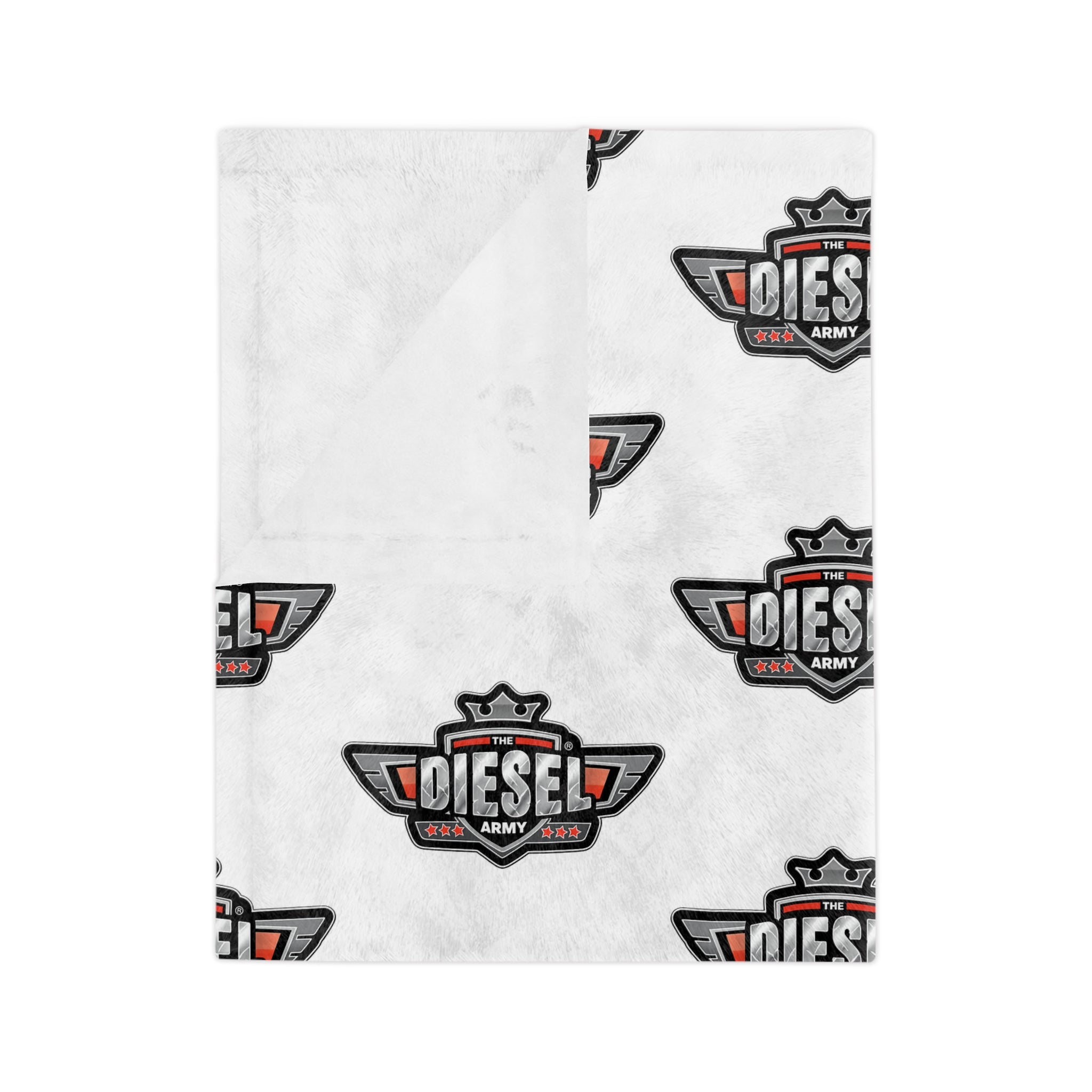 Diesel Logo Microfiber Blanket — Velveteen Cozy Throw for Auto & Garage Fans