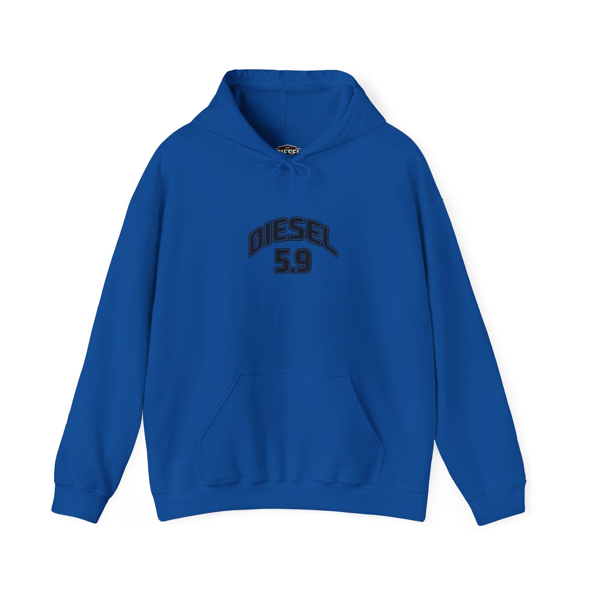 Diesel 5.9 Hoodie - Minimal White Pullover with Retro Arched Logo