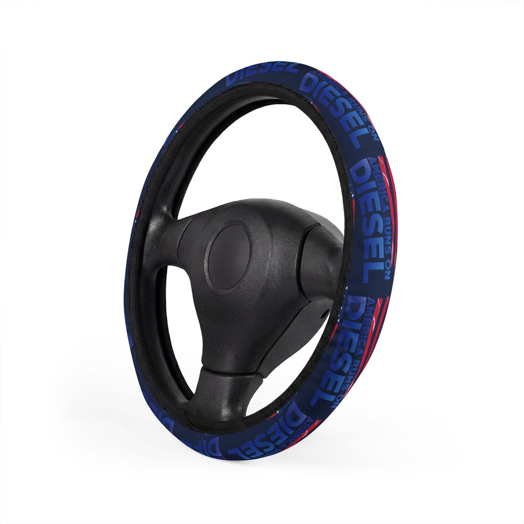 Diesel Logo Steering Wheel Cover - Blue & Red Car Accessory