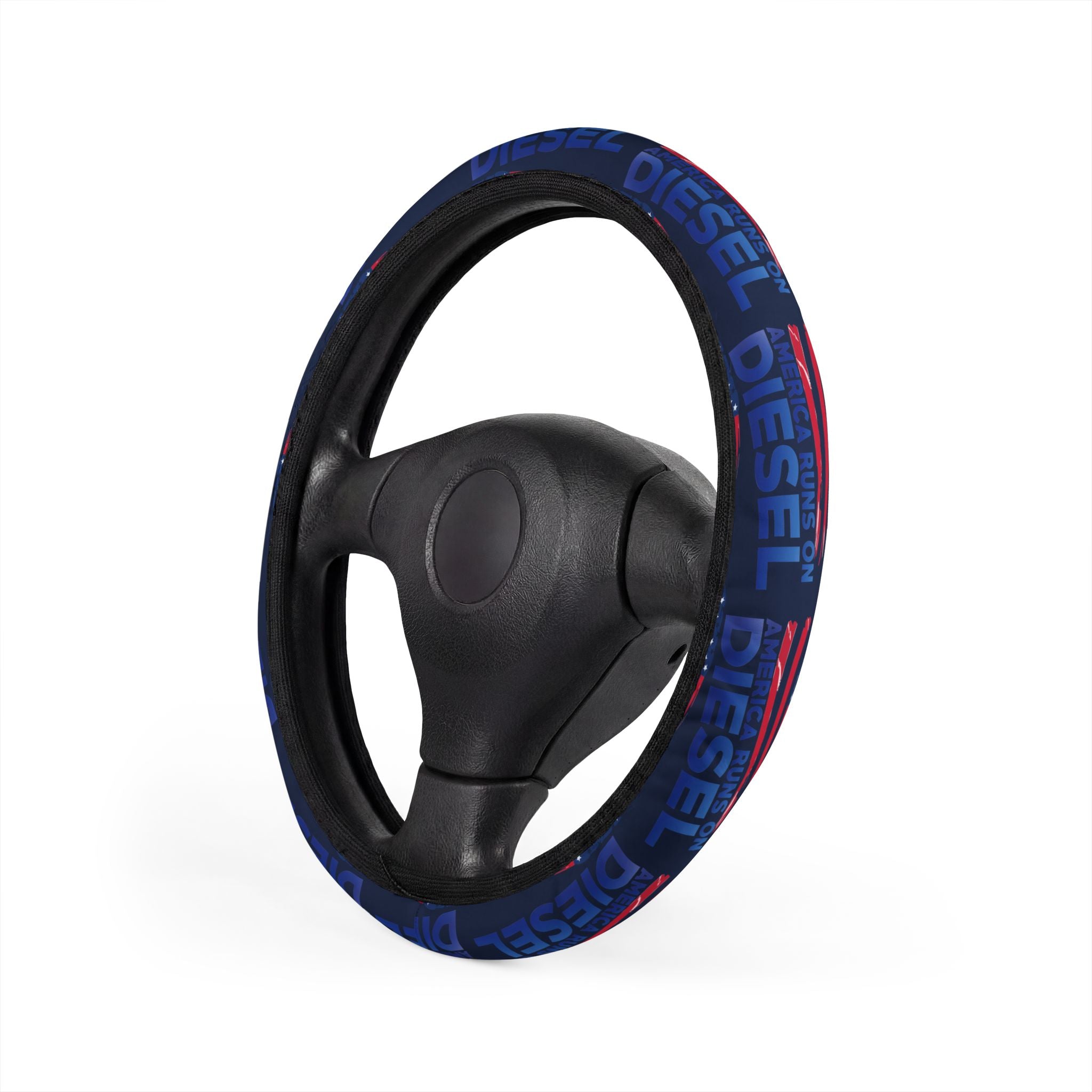 Diesel Logo Steering Wheel Cover - Blue & Red Car Accessory