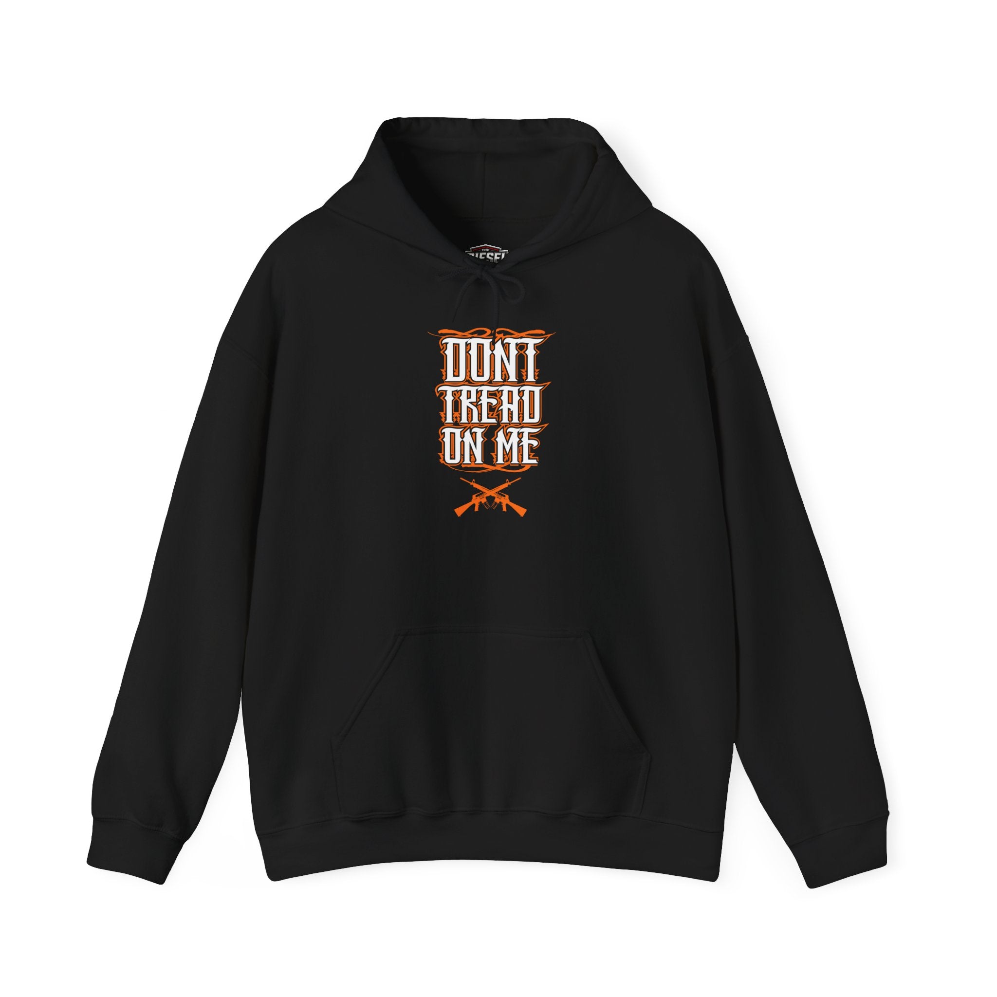 Don’t Tread On Me Hoodie - Retro Script with Crossed Rifles