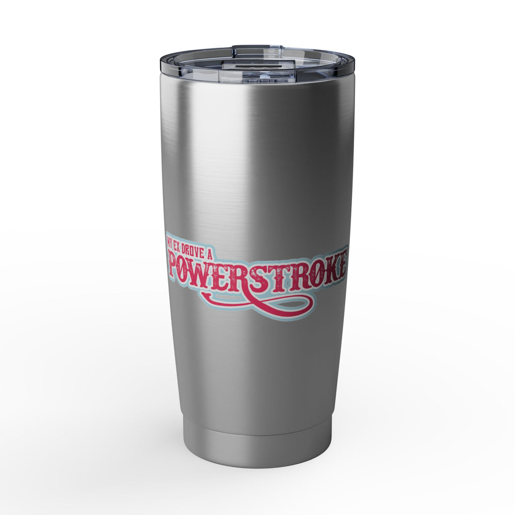 20oz Tumbler — Retro “Powerstroke” Script Stainless Steel Travel Cup