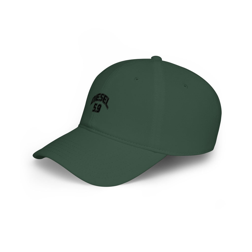 Diesel 5.9 Embroidered Baseball Cap — Low Profile Red Trucker Hat