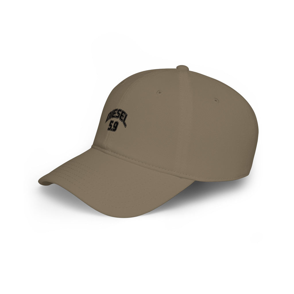 Diesel 5.9 Embroidered Baseball Cap — Low Profile Red Trucker Hat