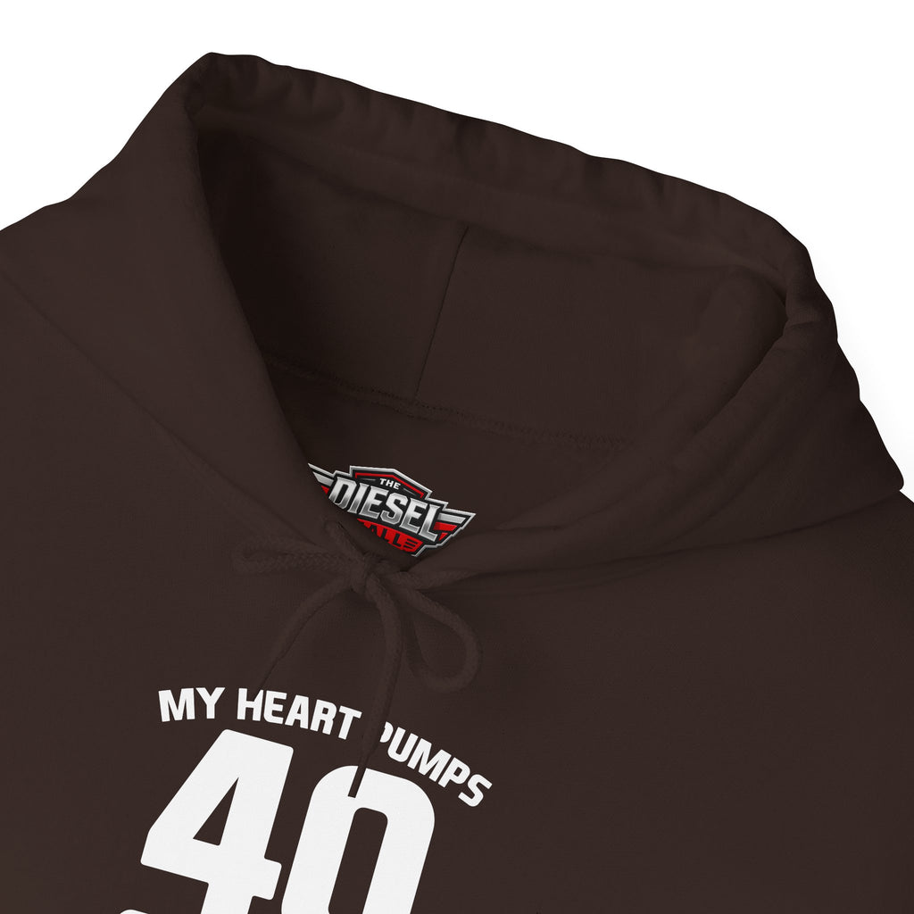 40 Octane Hoodie – "My Heart Pumps 40 Octane" Racing Gasoline Fan Sweatshirt