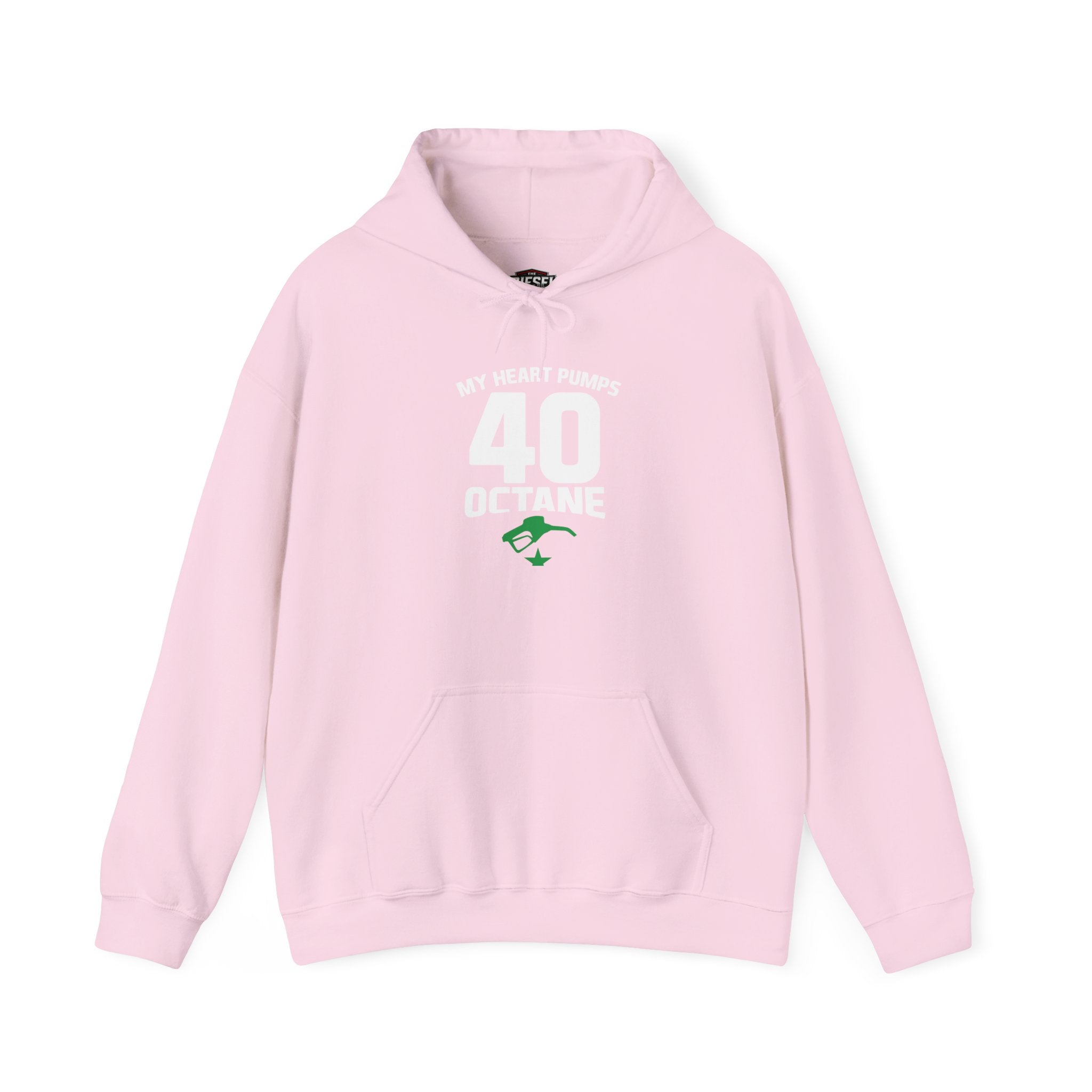 40 Octane Hoodie – "My Heart Pumps 40 Octane" Racing Gasoline Fan Sweatshirt