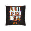 Don't Tread On Me Square Pillow — Patriotic Gadsden-Style Decorative Throw