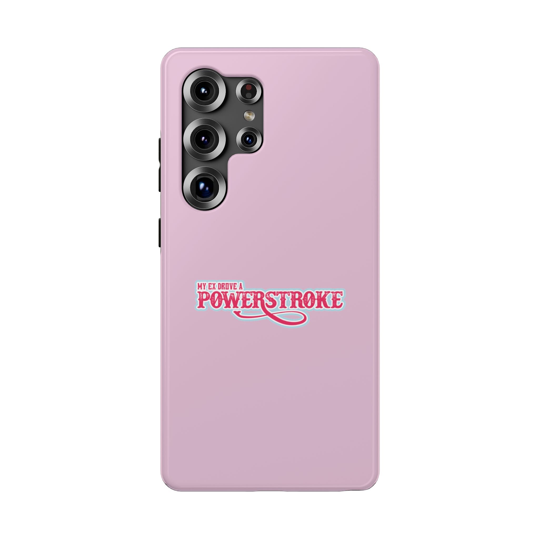 Pink "Powerstroke" Impact-Resistant Phone Case – Feminine Truck Lover Protective Cover
