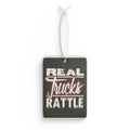 Car Air Freshener — "Real Trucks Rattle" Scented Hanging Ornament for Truck Lovers