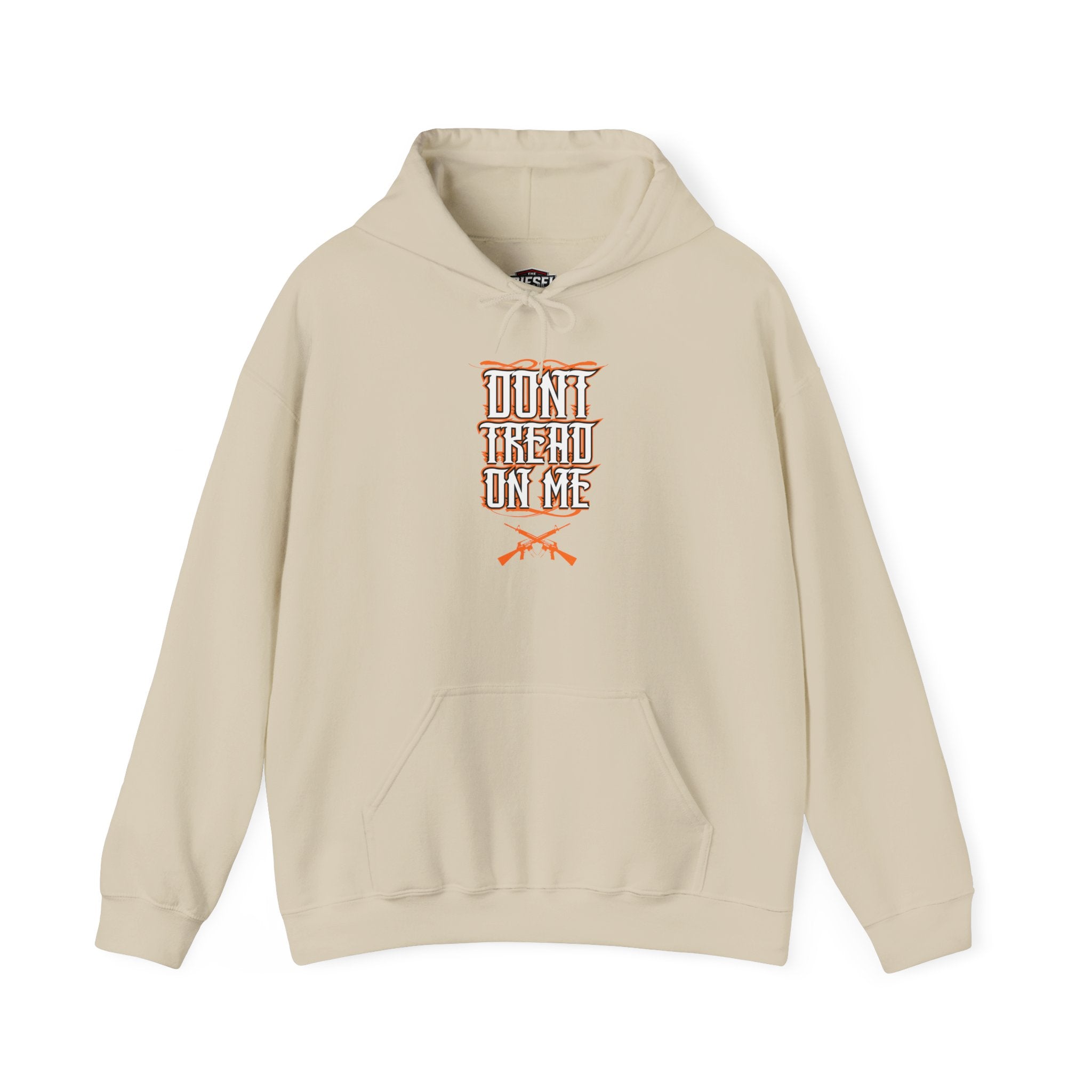 Don’t Tread On Me Hoodie - Retro Script with Crossed Rifles