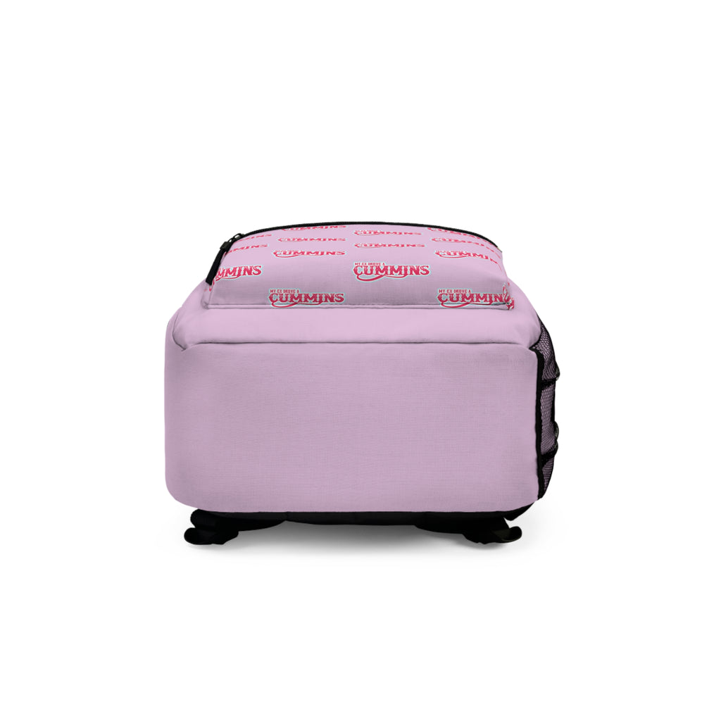 Backpack — Pink "My Ex Drove a Cummins" Graphic Backpack for Diesel Truck Fans
