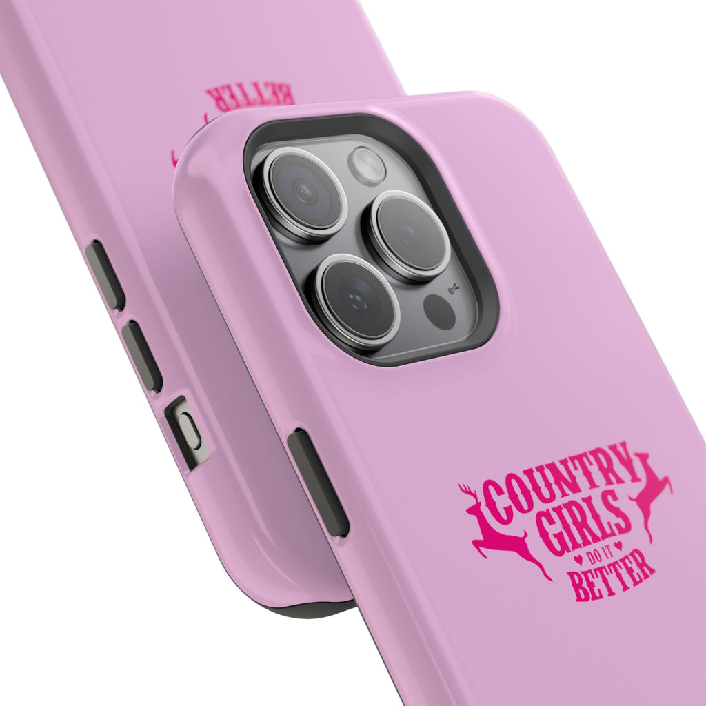 Country Girls Do It Better Pink Impact-Resistant Phone Case