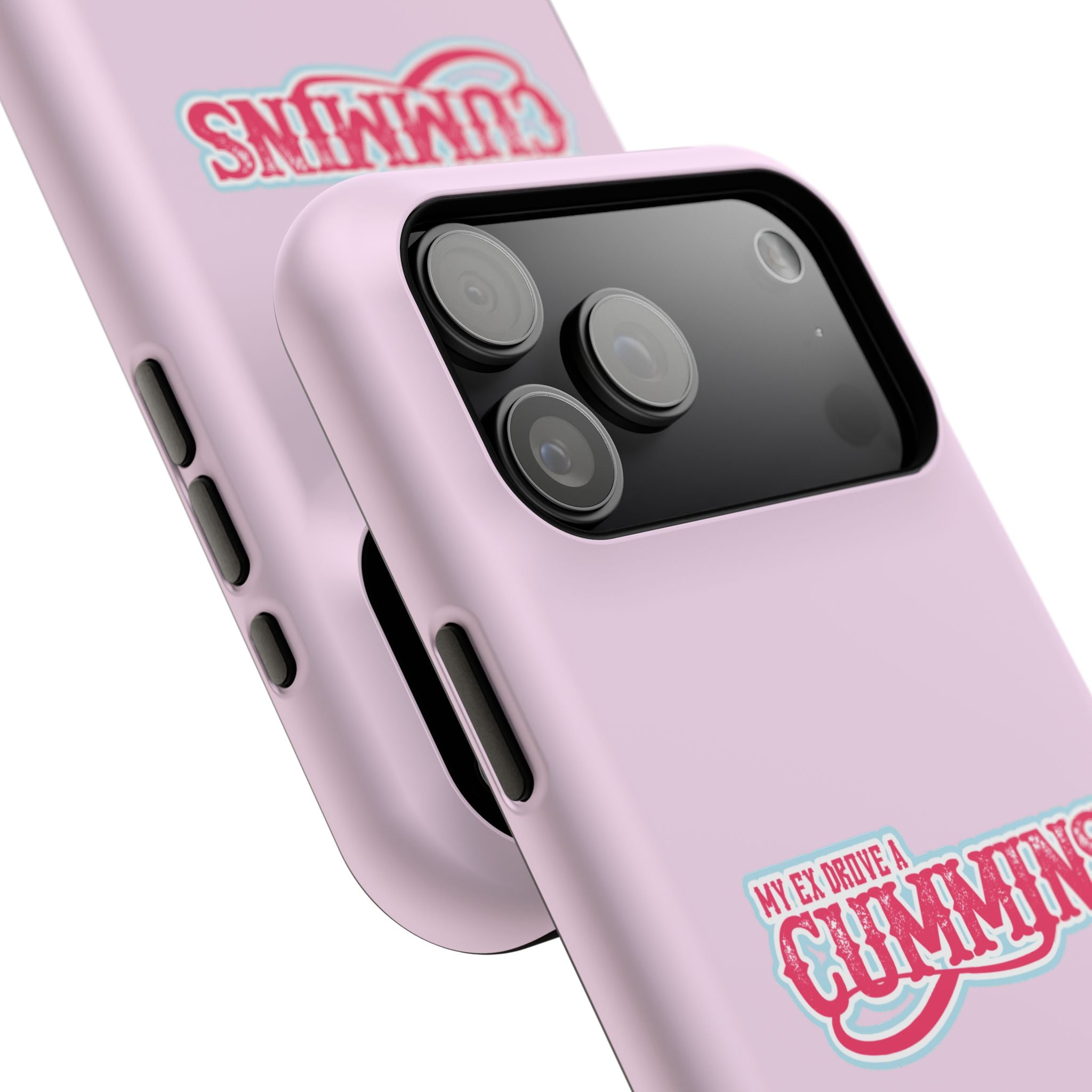 Impact-Resistant Phone Case — "My Ex Drove a Cummins" Pink Protective Cover