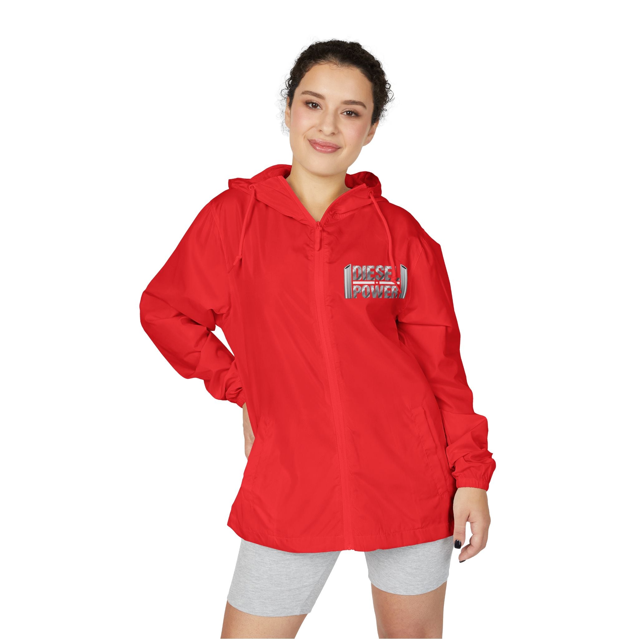 Windbreaker Jacket —  Graphic Full‑Zip Hooded Jacket