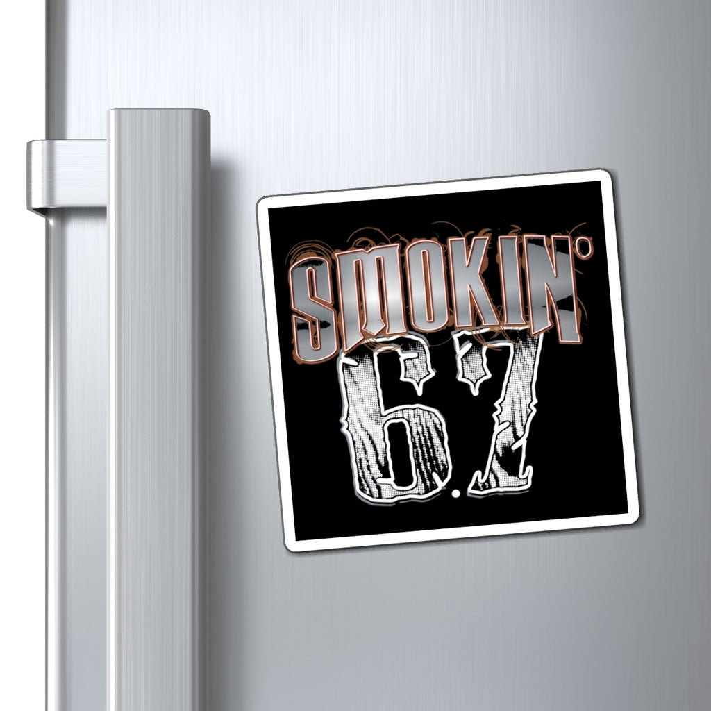 Smokin' 6.7 Car Fridge Magnet — Engine/Performance Racing Design