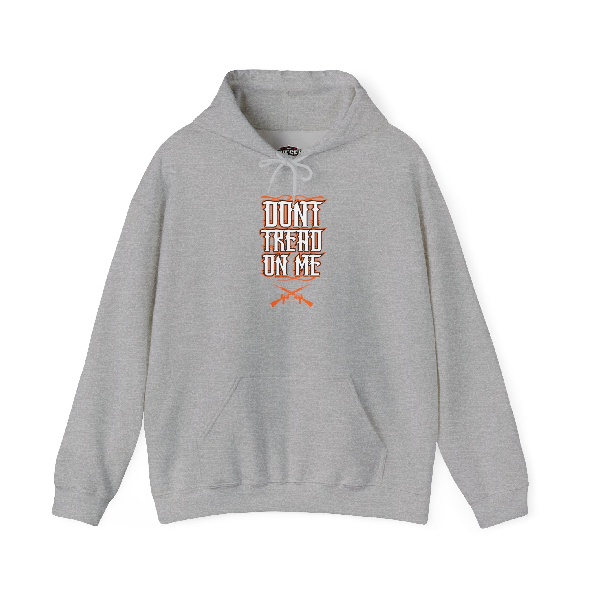 Don’t Tread On Me Hoodie - Retro Script with Crossed Rifles