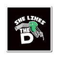 Provocative Gas Pump Magnet – "She Likes the D" Funny Refrigerator Magnet
