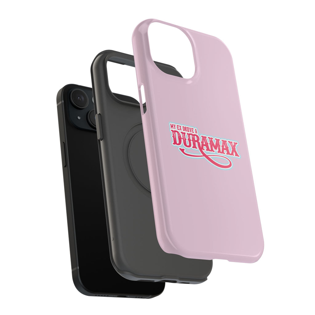 Duramax Phone Case — Impact-Resistant Pink Protective Case with “My Ex Drove a Duramax” Graphic