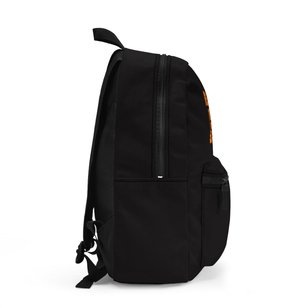 Backpack — “Real Trucks Don’t Shift Themselves” Orange Trucker Graphic Backpack