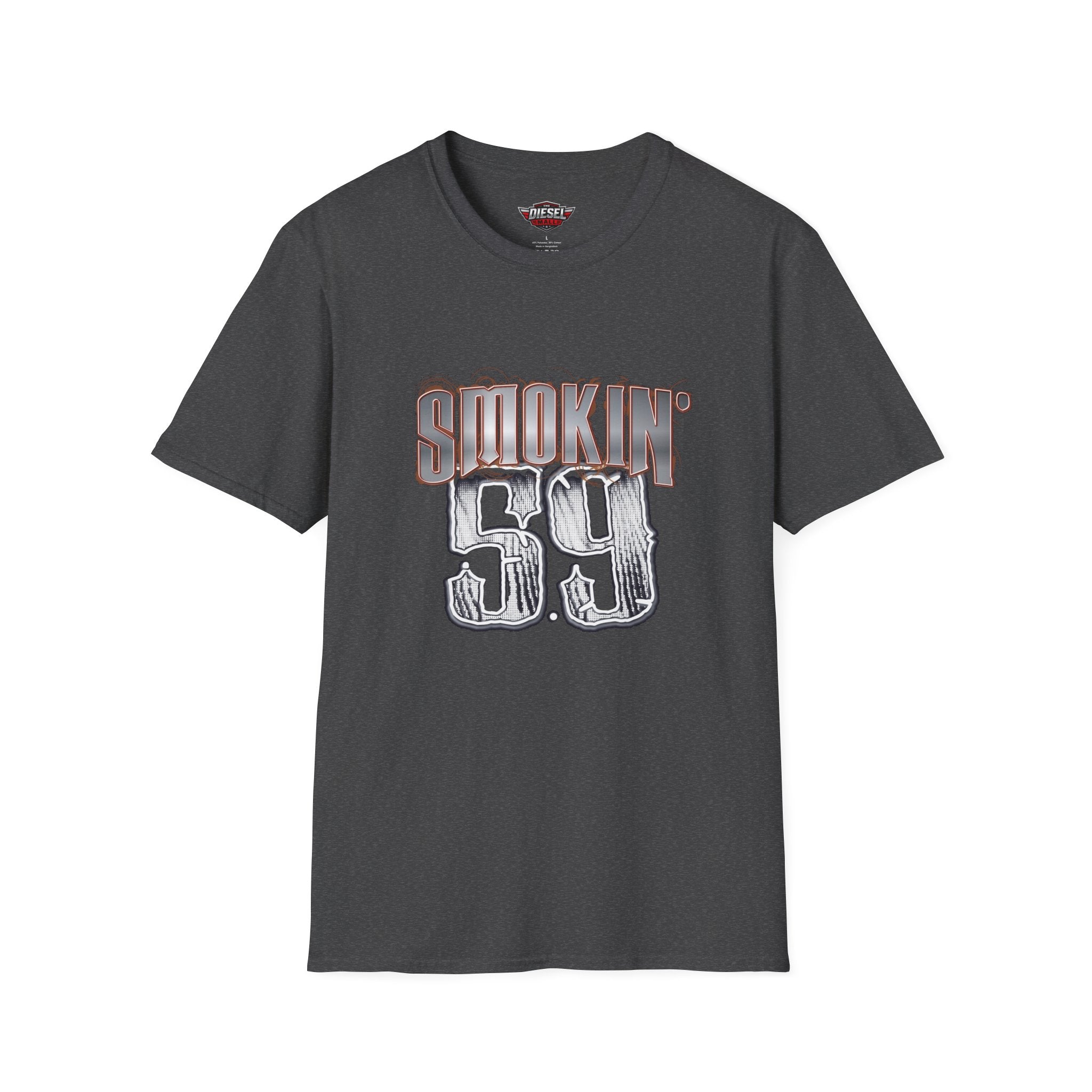 Smokin' 5.9 T-Shirt — Retro Diesel Truck Engine Graphic Tee