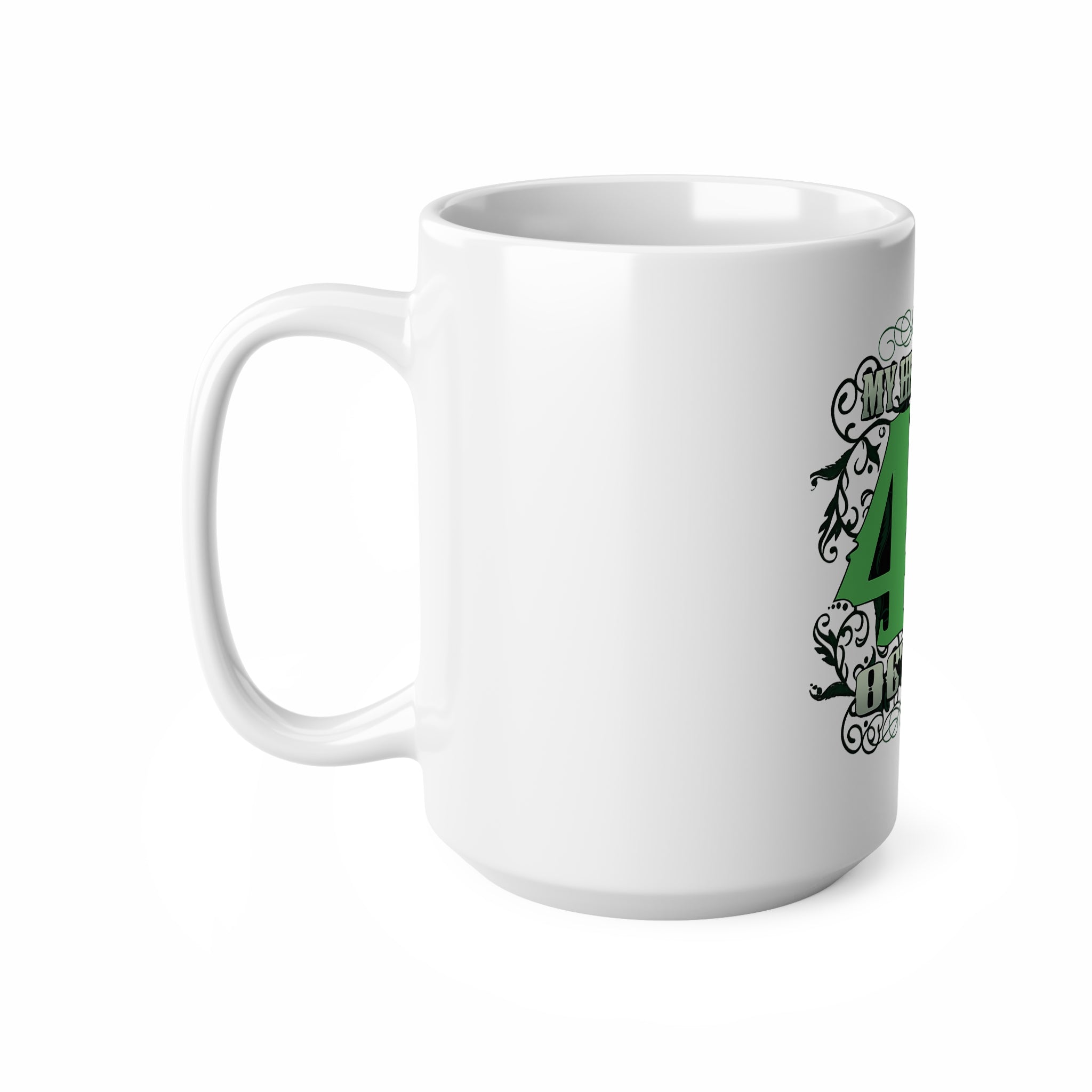 "My Heart Pumps 40 Octane" Ceramic Coffee Cup (11oz/15oz)