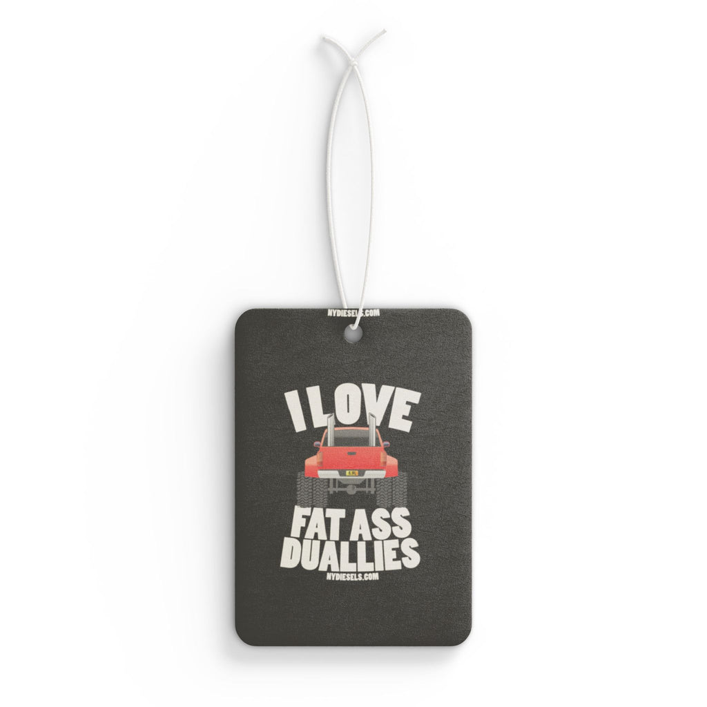 Car Air Freshener — "I Love Fat Ass Duallies" Retro Truck Scented Tag