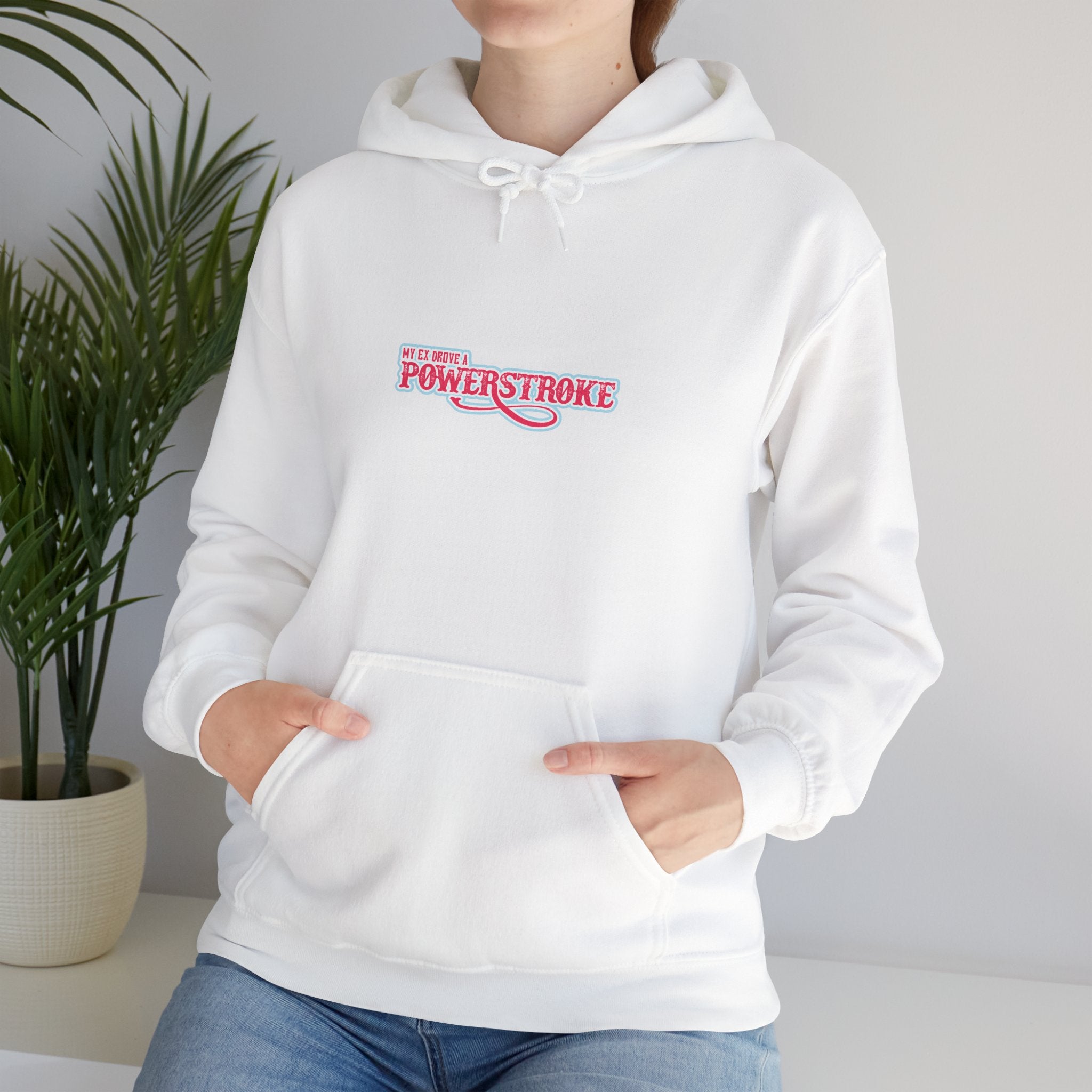 Powerstroke Logo Hoodie - Retro Pink Small Chest Graphic