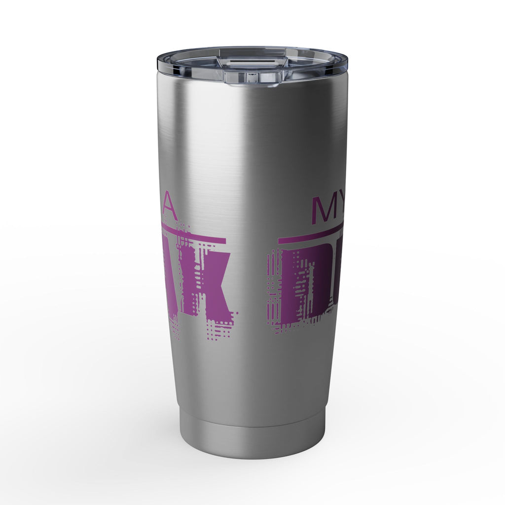 20oz Travel Tumbler — 'My Ex Drove My Brakes' Pink Urban Graphic