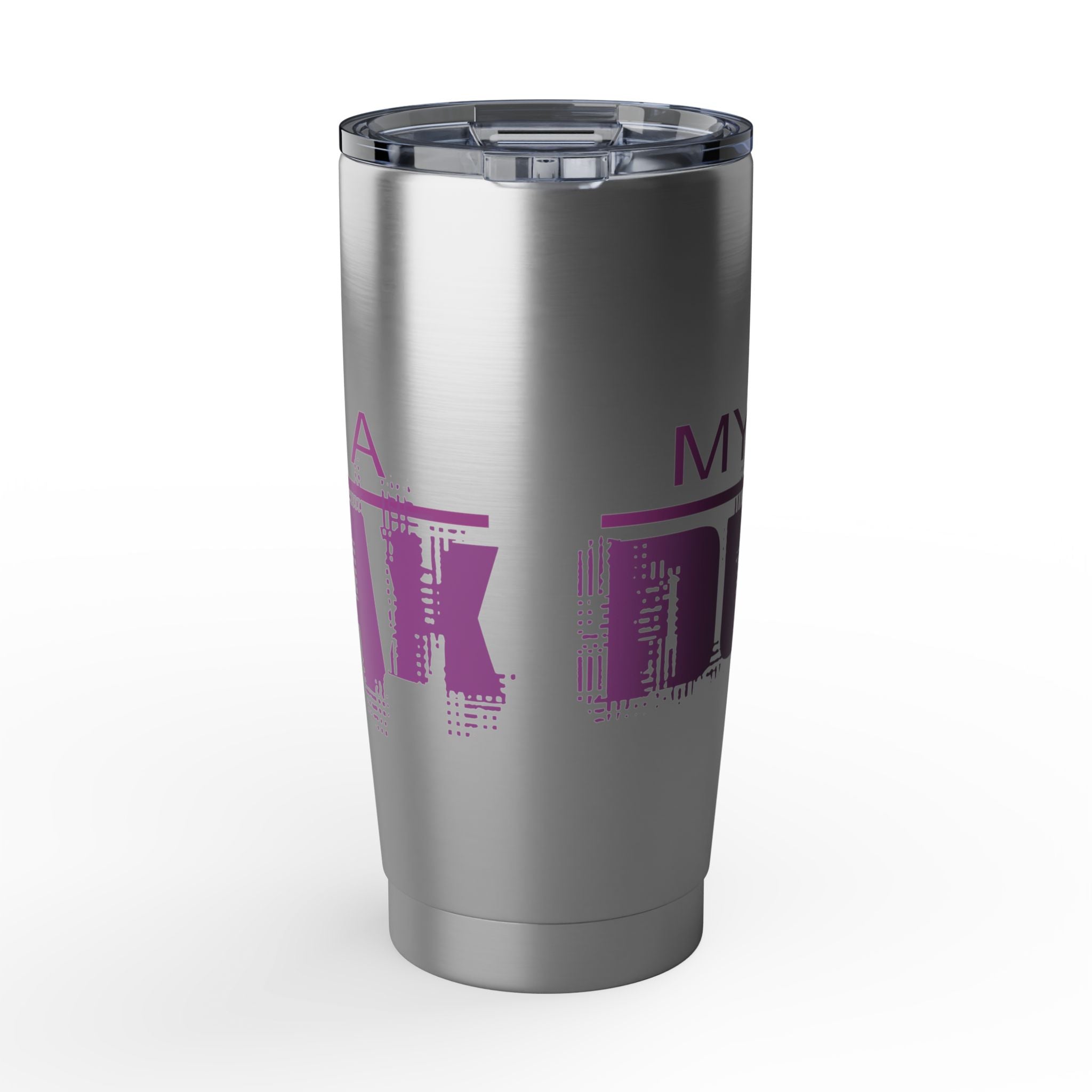 20oz Travel Tumbler — 'My Ex Drove My Brakes' Pink Urban Graphic