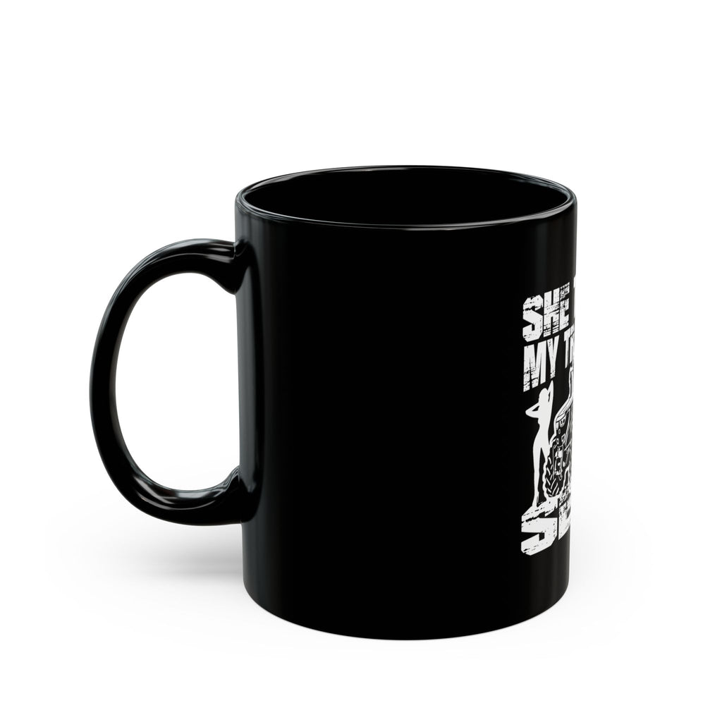 She Thinks My Tractor Is Sexy Mug — Coffee Cup (Black, 11oz/15oz)