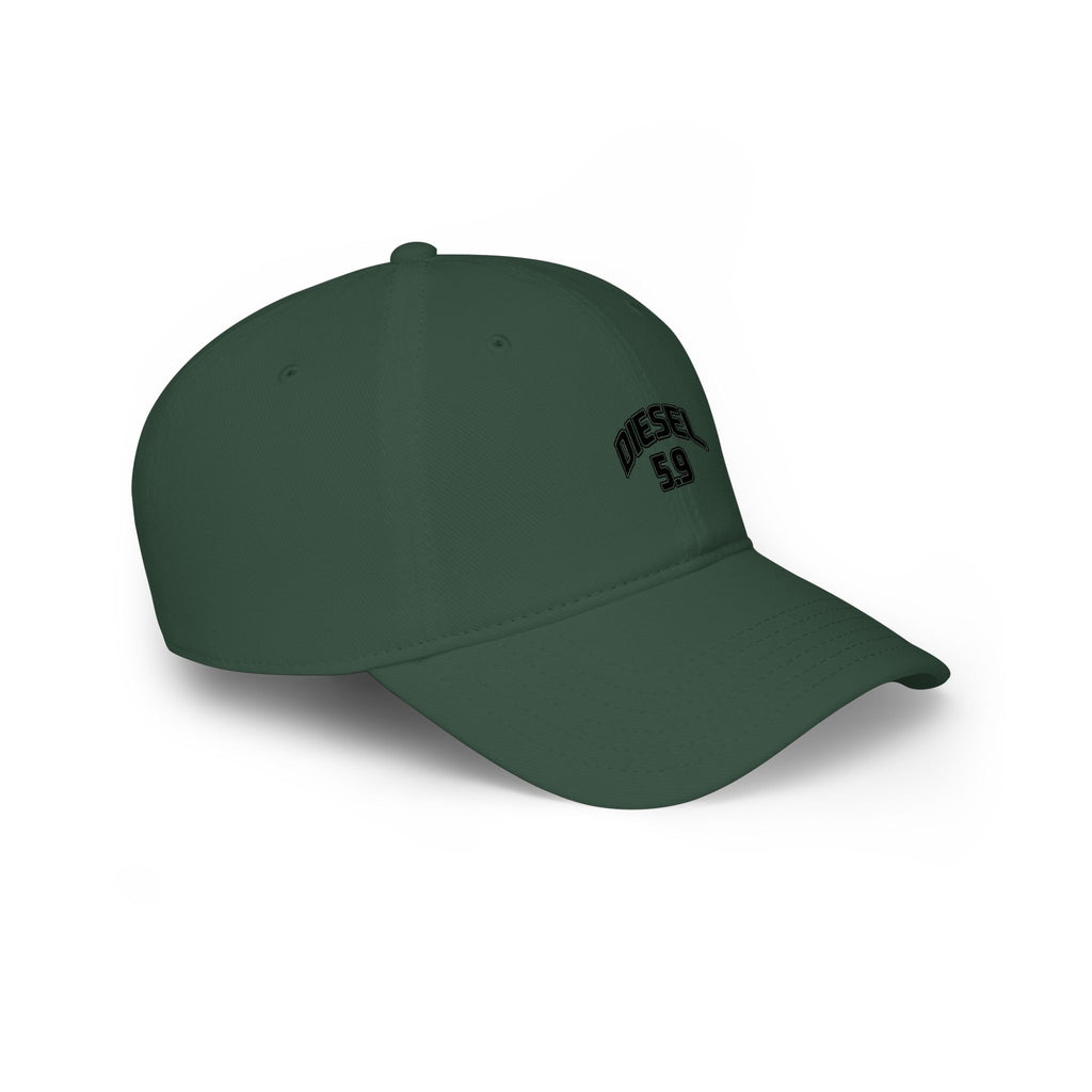 Diesel 5.9 Embroidered Baseball Cap — Low Profile Red Trucker Hat