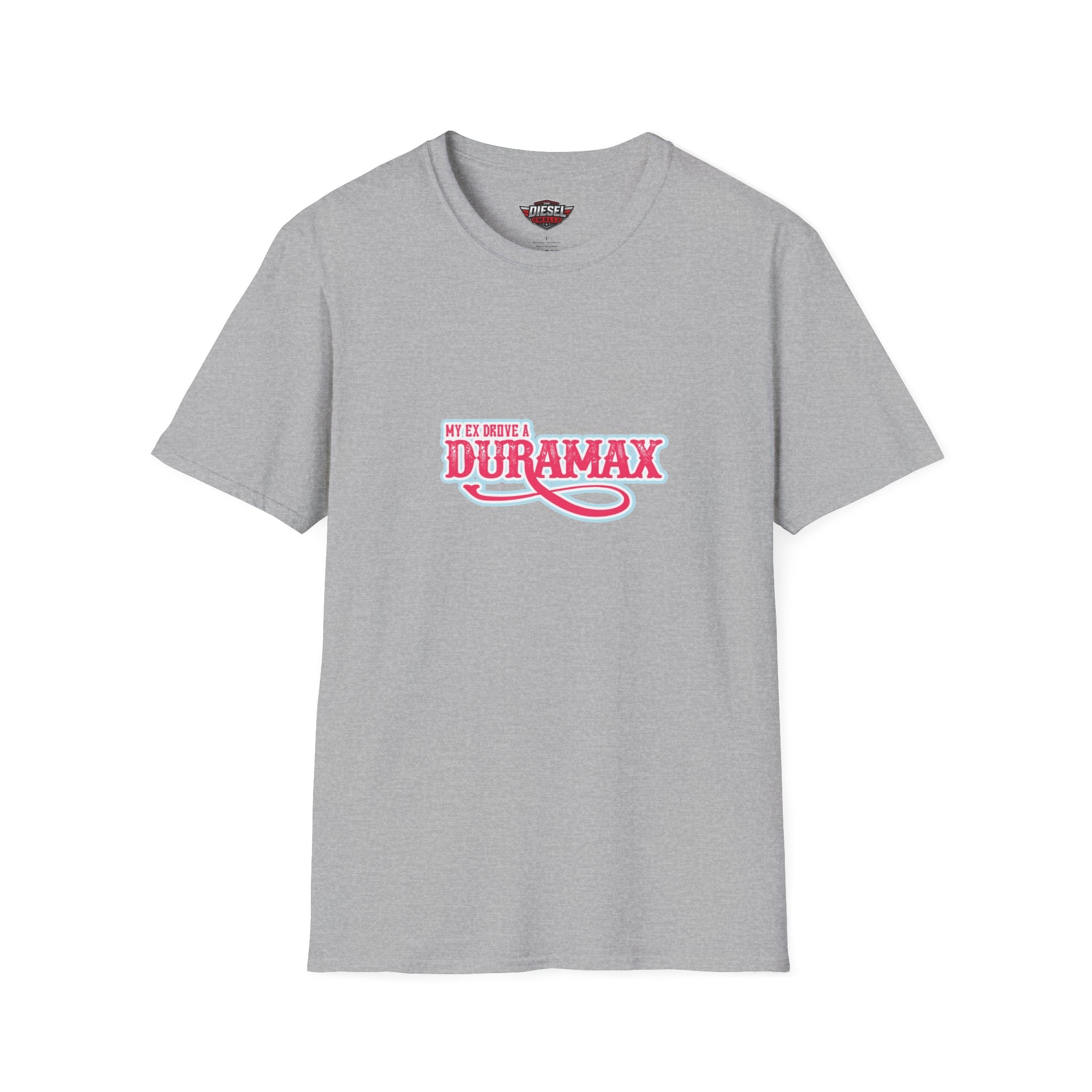Duramax Script Logo T‑Shirt — Retro Pink Truck Enthusiast Tee