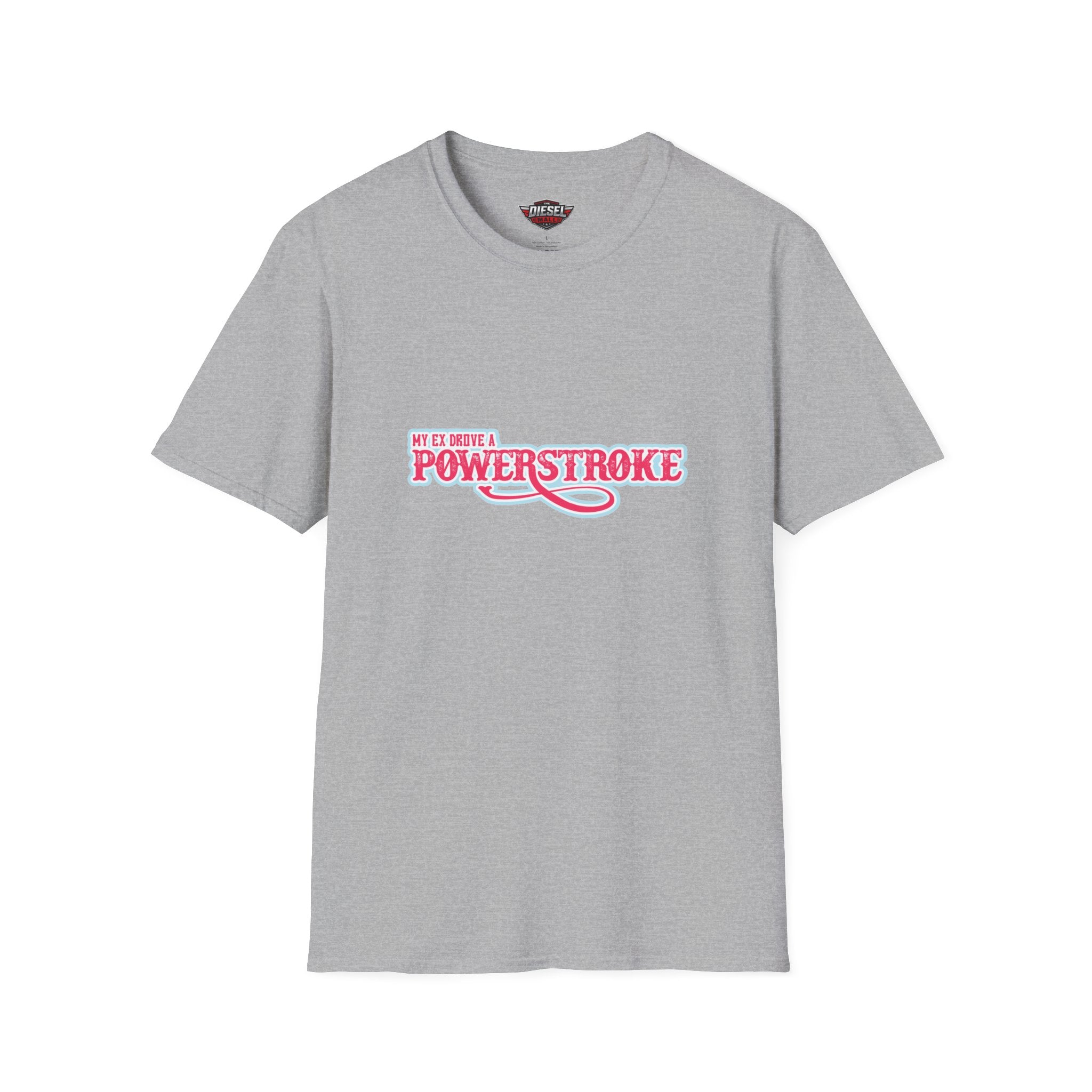 Powerstroke T-Shirt – "My Other Ride Is A Powerstroke" Vintage Pink Diesel Truck Tee