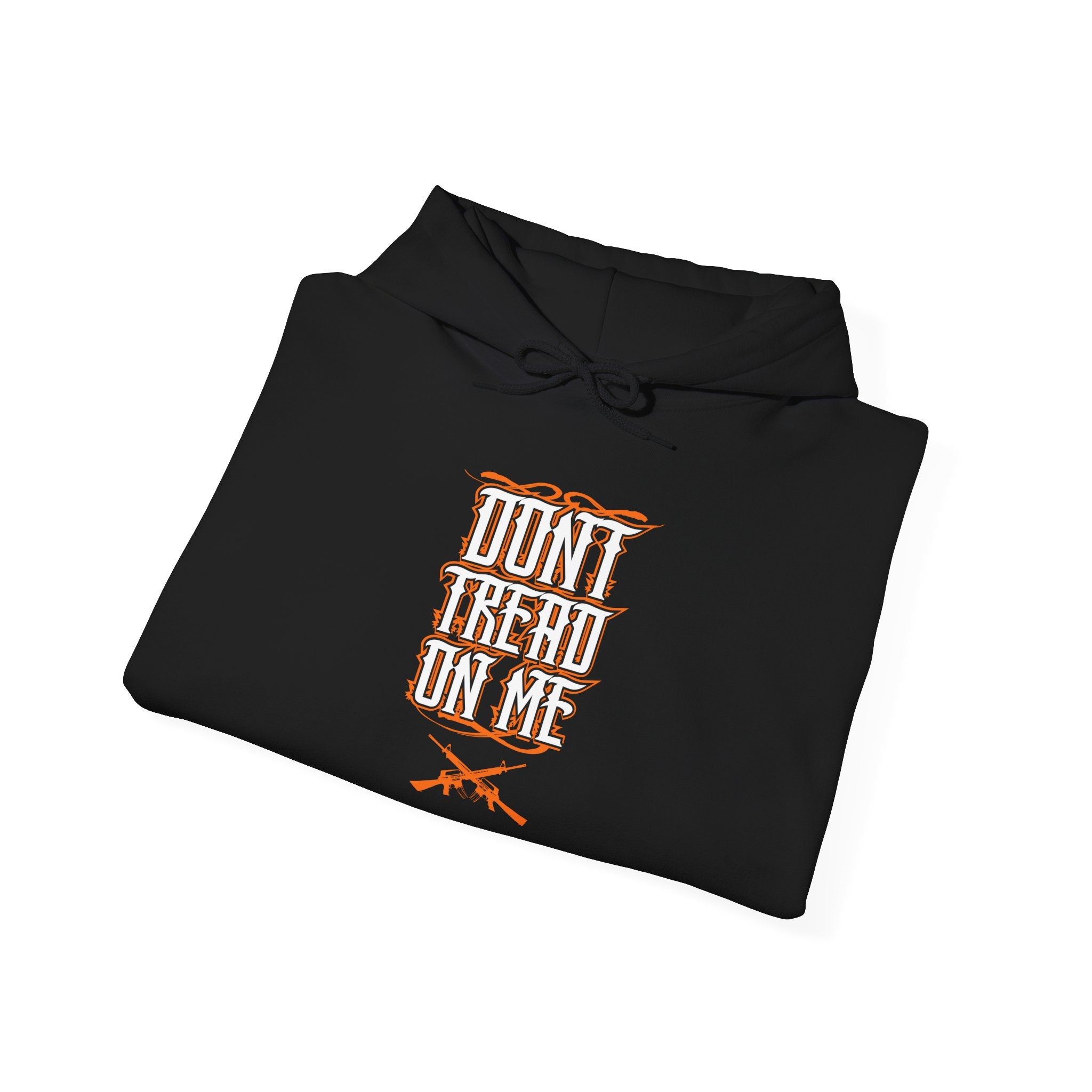 Don’t Tread On Me Hoodie - Retro Script with Crossed Rifles