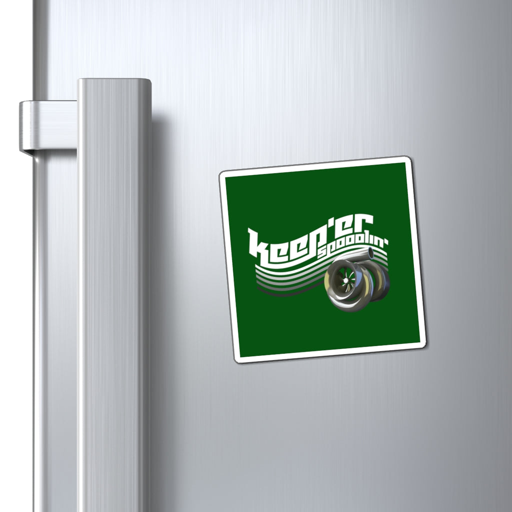 Keep'er  Spooolin' Turbo Wheel Magnet — Racing Car Fan Refrigerator Decal