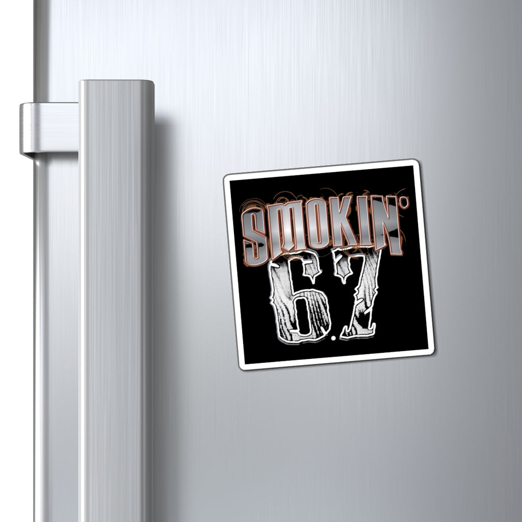 Smokin' 6.7 Car Fridge Magnet — Engine/Performance Racing Design