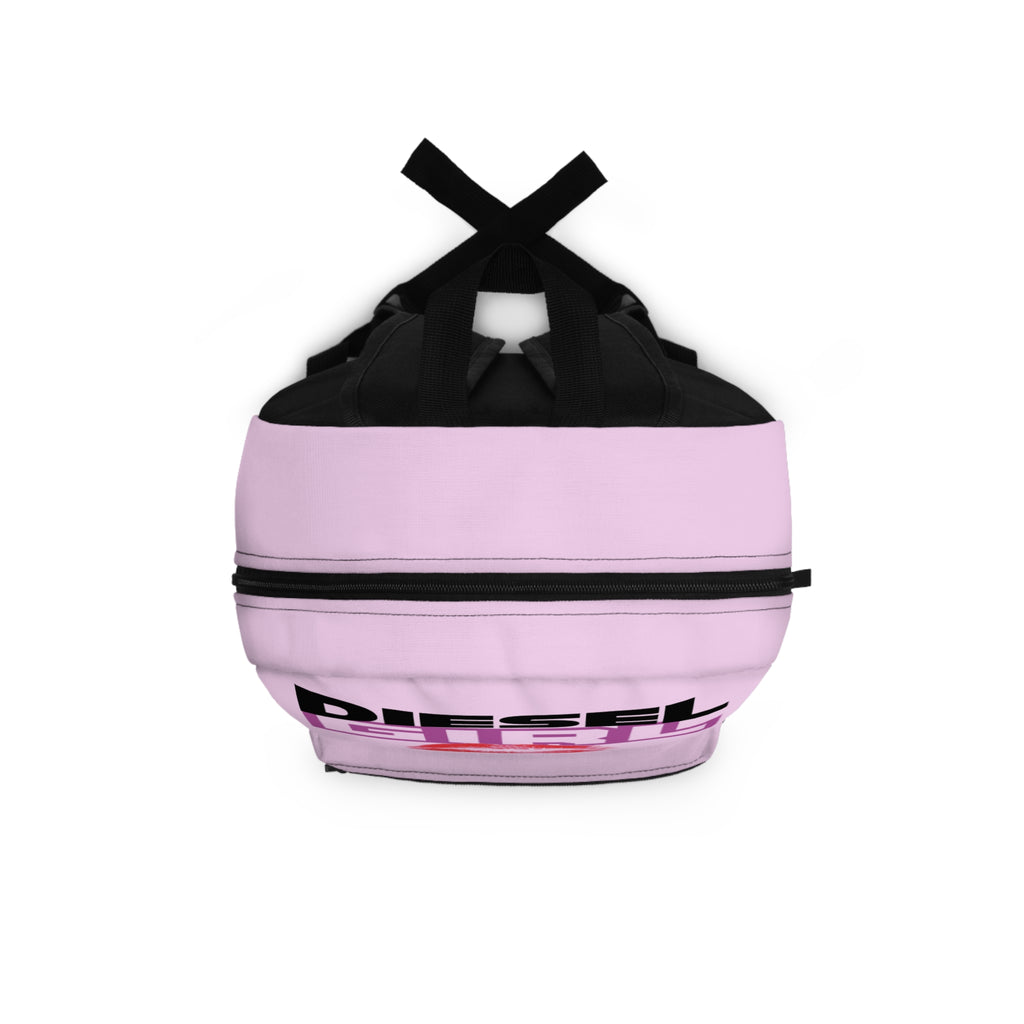 Diesel Girl Pink Backpack — Kiss Logo Casual  Bag
