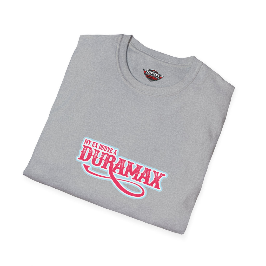 Duramax Script Logo T‑Shirt — Retro Pink Truck Enthusiast Tee
