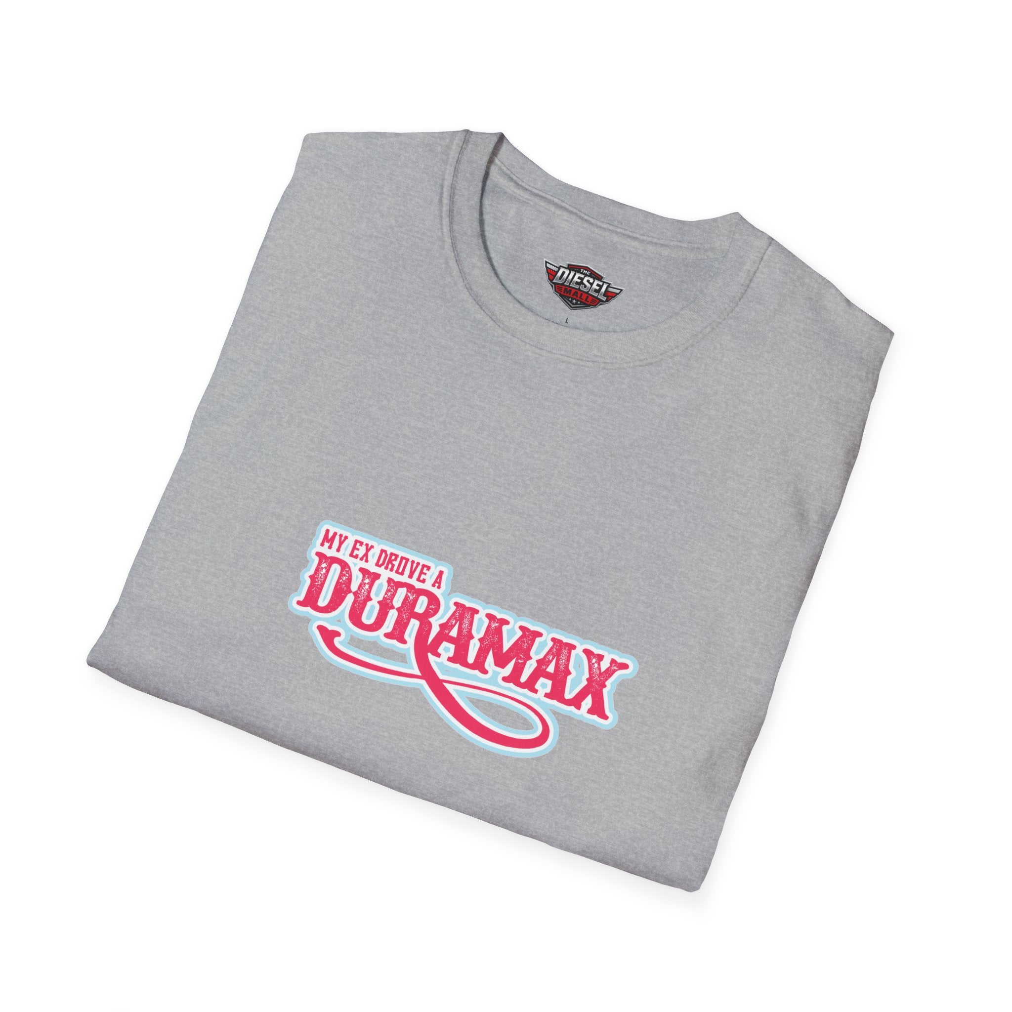 Duramax Script Logo T‑Shirt — Retro Pink Truck Enthusiast Tee