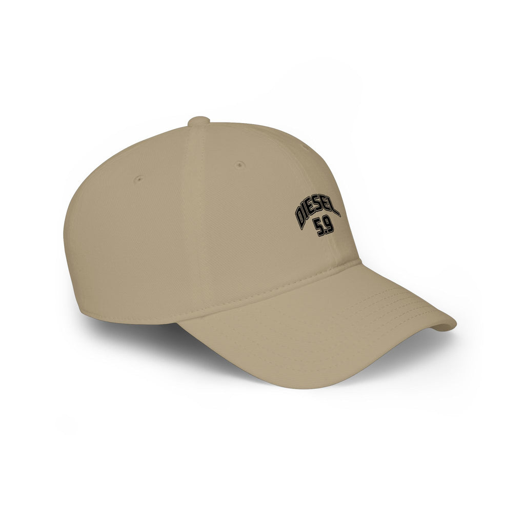 Diesel 5.9 Embroidered Baseball Cap — Low Profile Red Trucker Hat