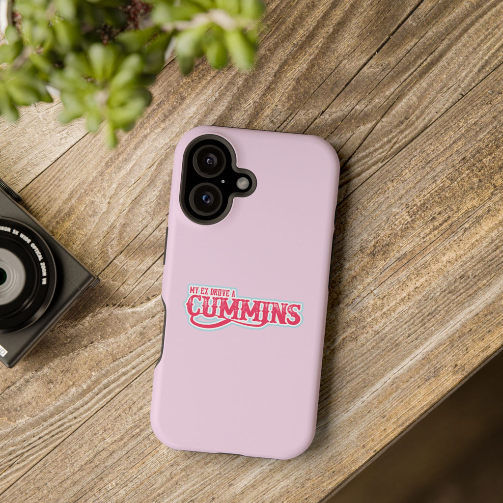 Impact-Resistant Phone Case — "My Ex Drove a Cummins" Pink Protective Cover