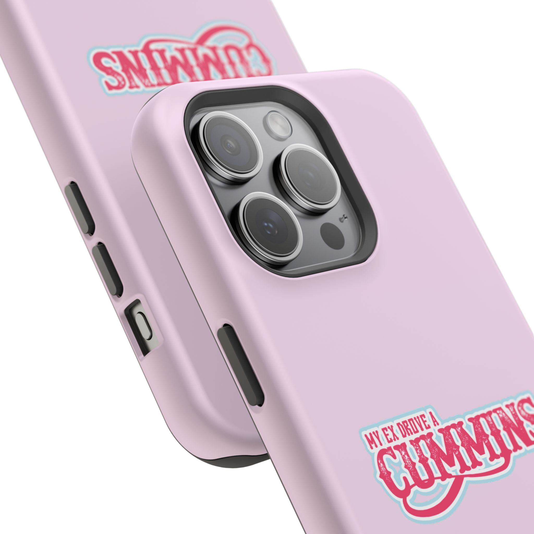 Impact-Resistant Phone Case — "My Ex Drove a Cummins" Pink Protective Cover