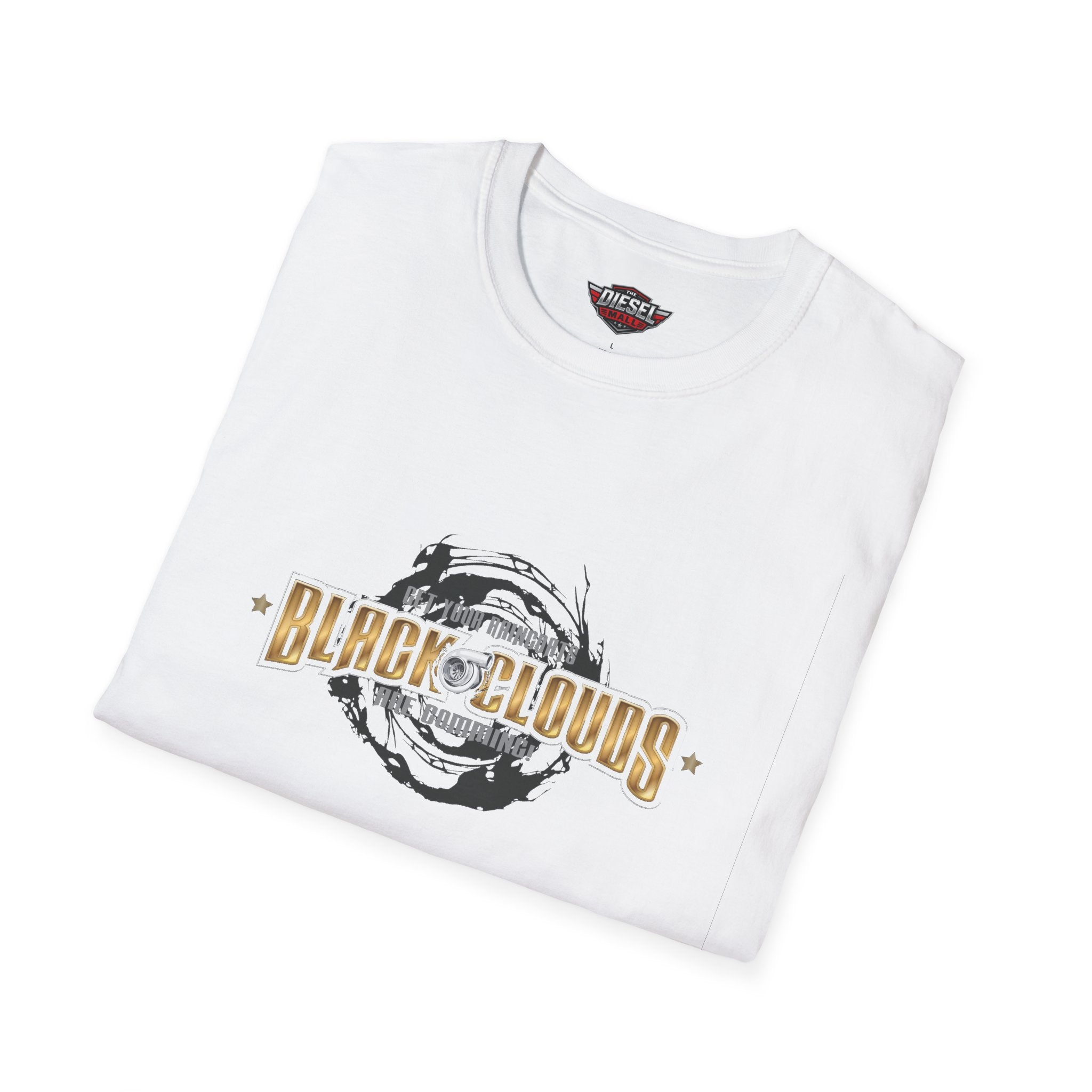 Black Clouds Graphic T-Shirt — Vintage Moon Logo Tee