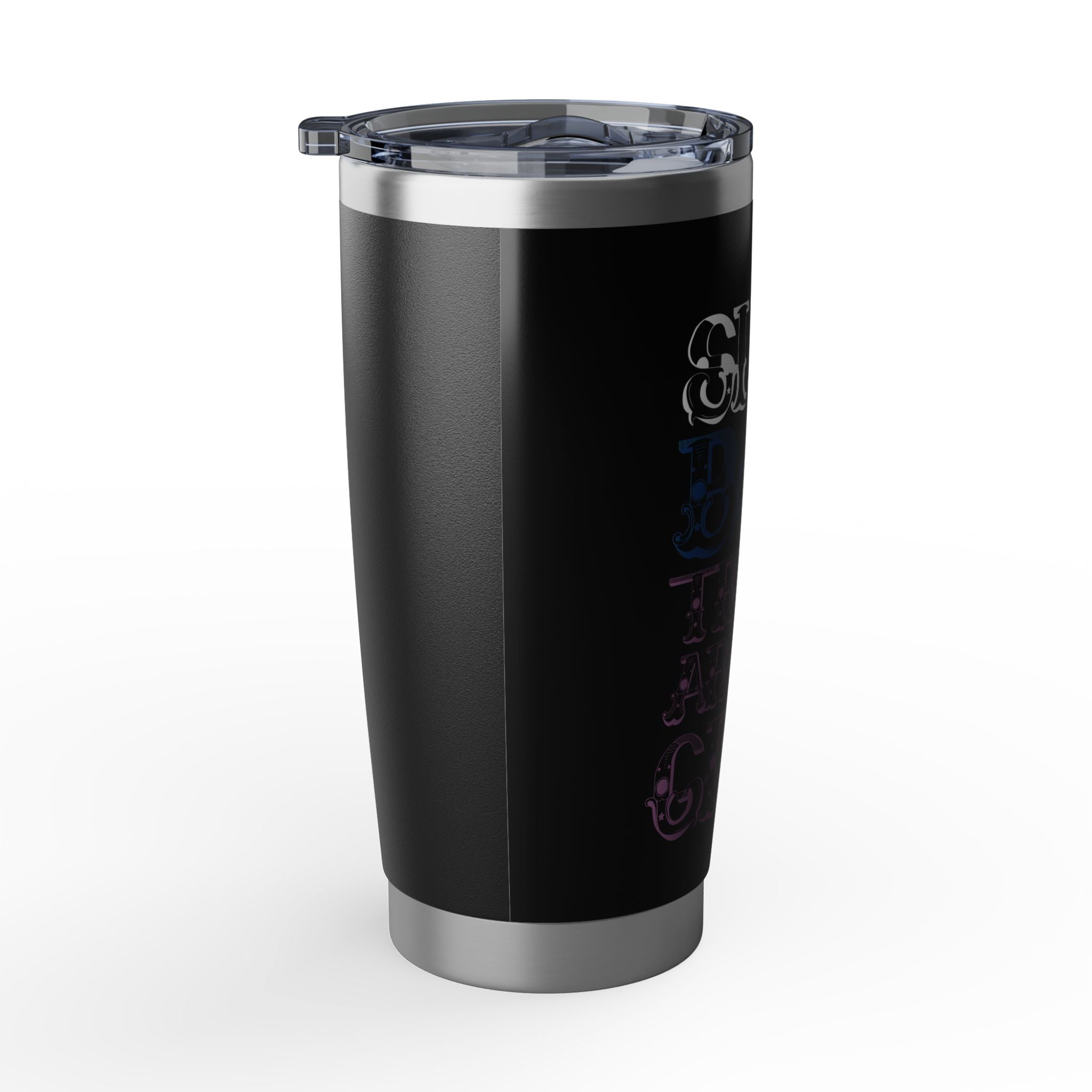 20oz Tumbler — 'Silly Boys Trucks Are For Girls' Neon Lettering Travel Mug