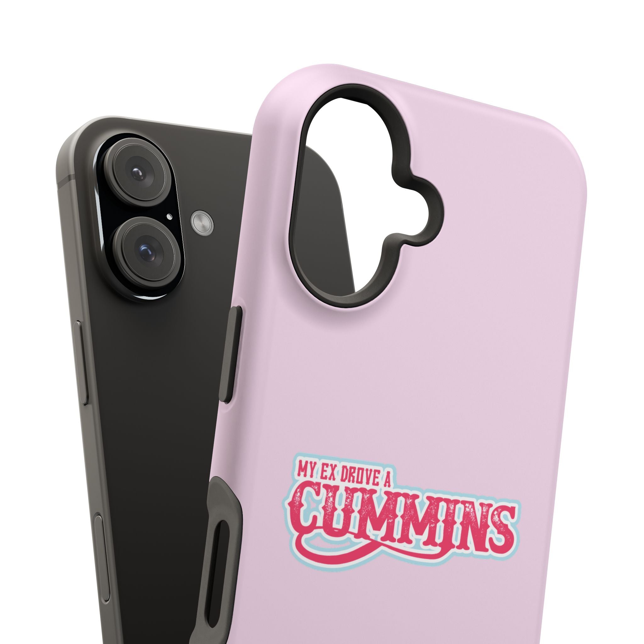 Impact-Resistant Phone Case — "My Ex Drove a Cummins" Pink Protective Cover
