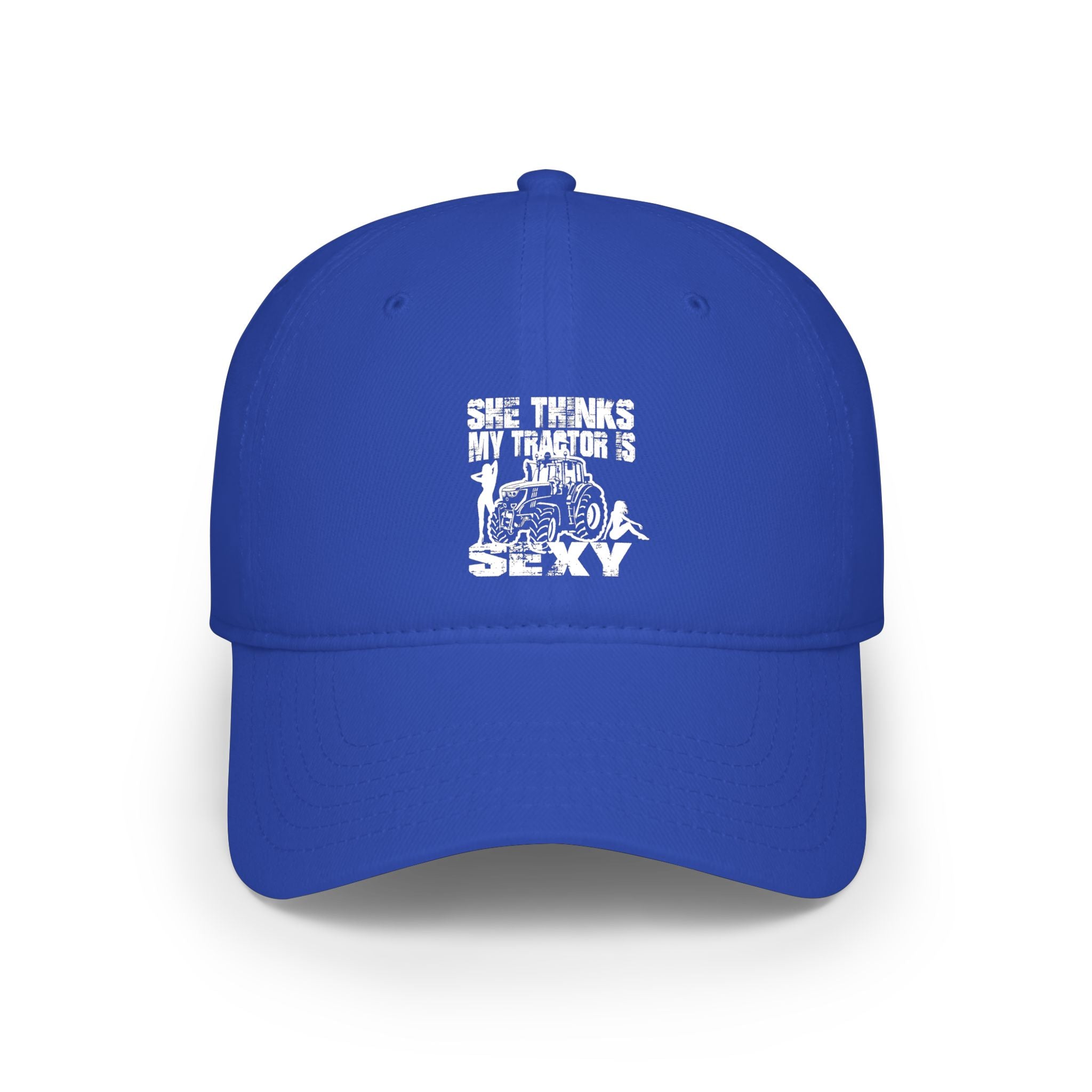 Low Profile Baseball Cap - 'She Thinks My Tractor's Sexy' Vintage Tractor Hat