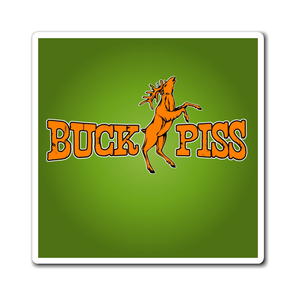 Buck Piss Deer Magnet — Funny Hunting Refrigerator Magnet