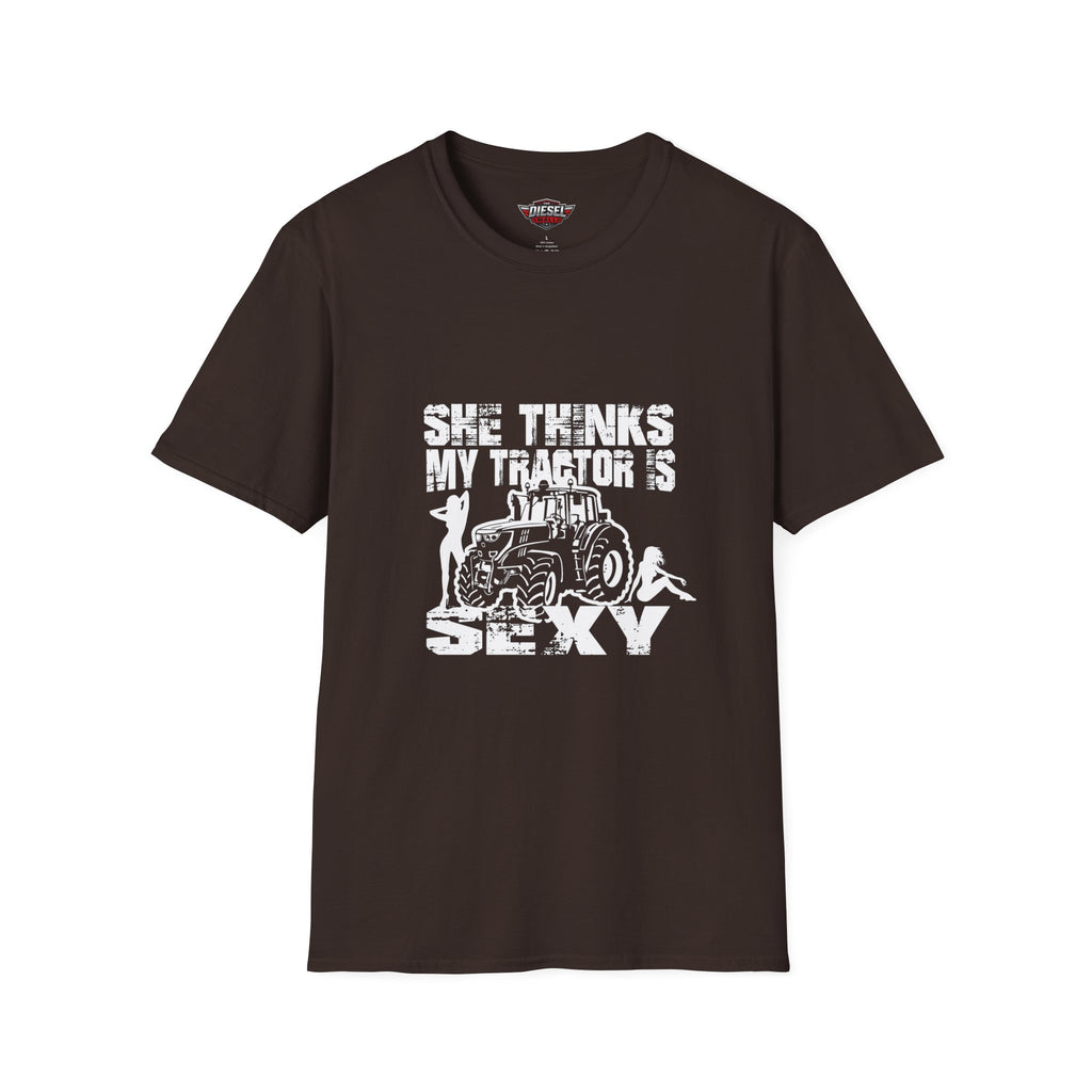 Tractor Sexy T-Shirt — "She Thinks My Tractor Is Sexy" Farm Humor Tee