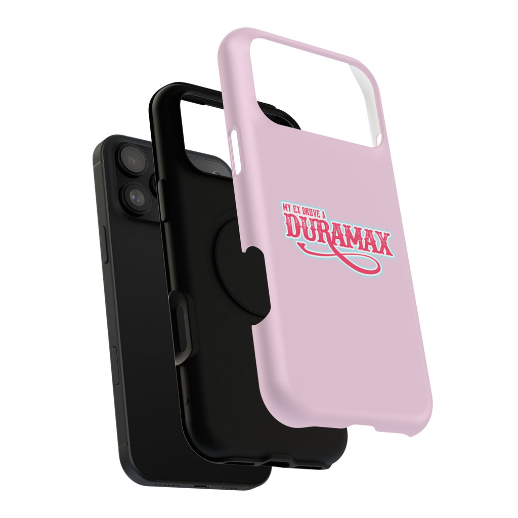 Duramax Phone Case — Impact-Resistant Pink Protective Case with “My Ex Drove a Duramax” Graphic